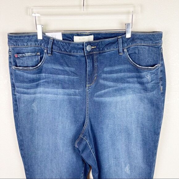 Slink Blue Denim Jeans Stretch Skinny High Rise - Picture 4 of 7